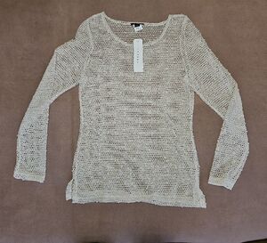 LAST CHANCE Beige Mesh Sweater for $10